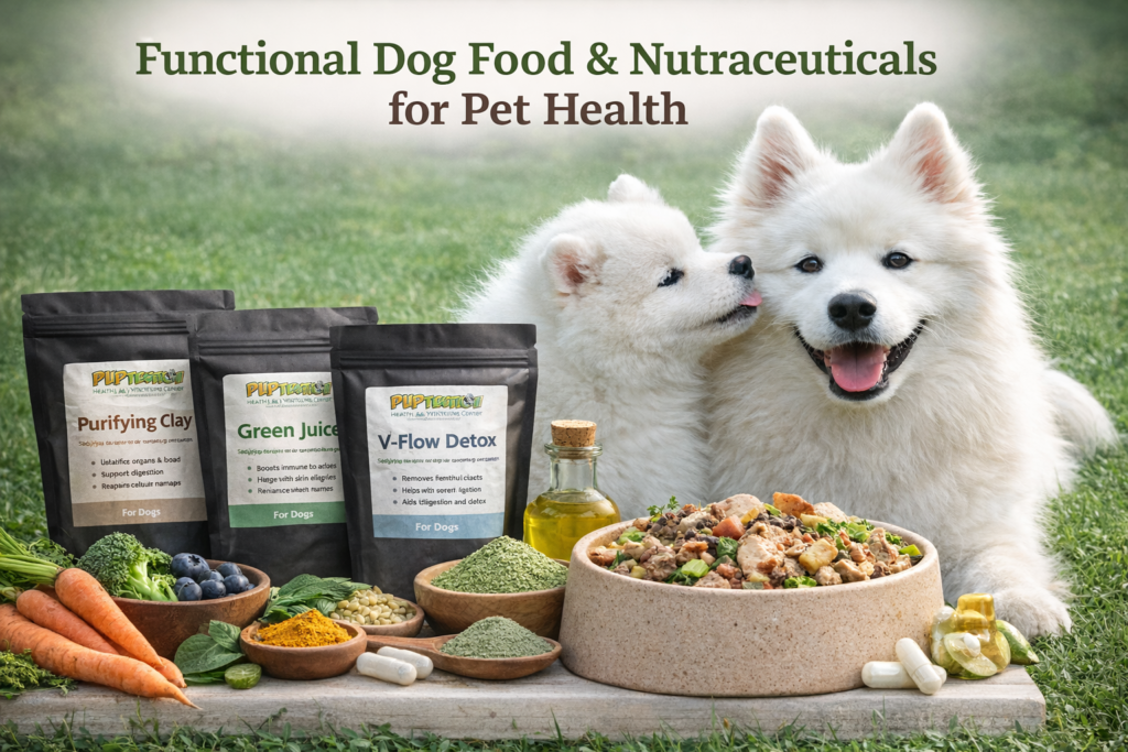 Functional Dog Food & Nutraceuticals for Pet Health Functional dog food supporting pet health and natural nutrition system